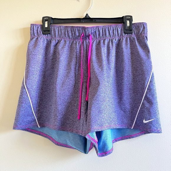 Nike‎ Pro Combat Dri Fit Womens Athletic Mesh Shorts Inner Brief Purple Size M - Picture 1 of 3